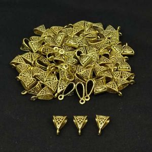 Bail, Antique Gold, Triangular 