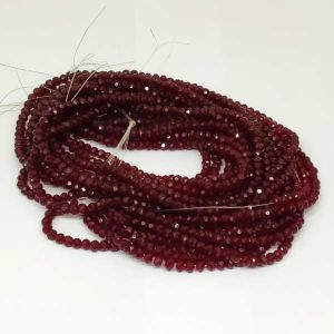 Glass Crystal, Rondelle, 4mm, Maroon
