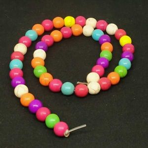 Synthetic Turquoise 8mm Round Multicolor 