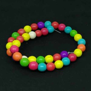 Synthetic Turquoise 10mm Round Multi Colour