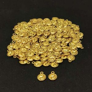 Antique Gold Charms, (Round), Pack Of 25 Gms