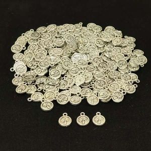 Antique Silver Charms, (Round) Tree, Pack Of 25 Gms