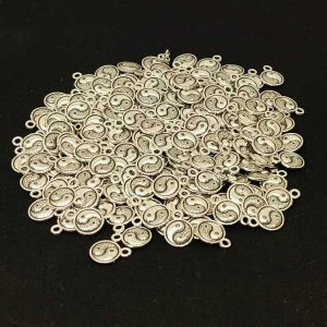 Antique Silver Charms, (Round), Pack Of 25 Gms