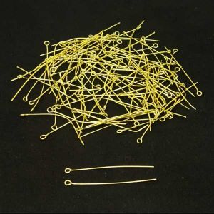 Eyepins, Gold, Pack of 50 pairs