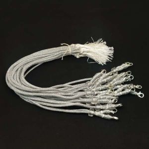Back rope(Dori), Adjustable, Sliver Green & Maroon bead tassels 