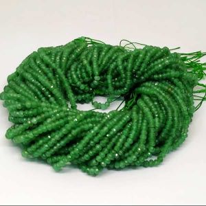 Agate Rondelle, 4x2mm, Green