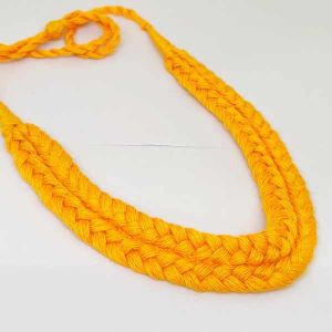 Cotton Dori, (Braided Necklace Cord), Adjustable, Mustard Yellow