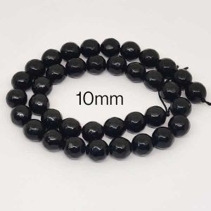 Natural Agate Beads, 10mm, Round, Black