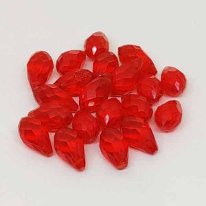 Briolette crystals, Dark Red, Pack Of 20 Pcs