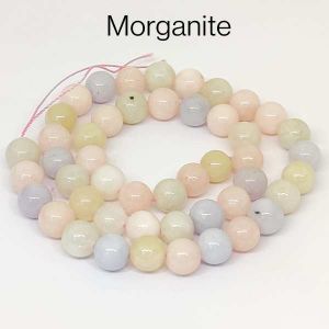 Natural Gemstone Beads, 8mm, Morganite