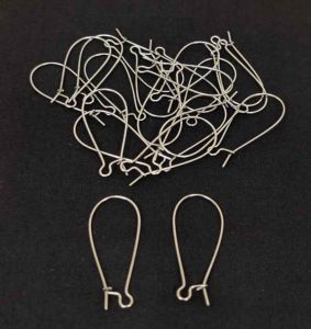 Kidney Ear Hooks, Antique Silver, Pack Of 10 Pairs
