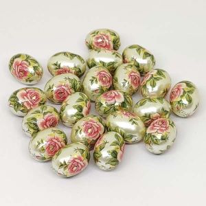 Japanese Beads (Oval) - Half White And Pink