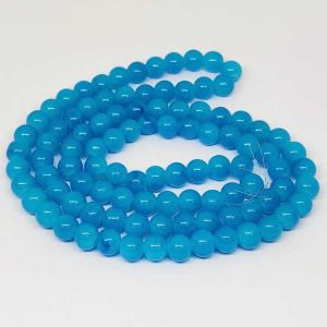 8mm, Glass Beads, Round, Light Blue