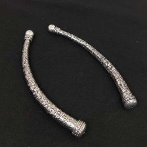 Antique Silver Tube Pendant/Connector/Hasli