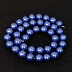 Shell pearls,10mm, Round, Blue