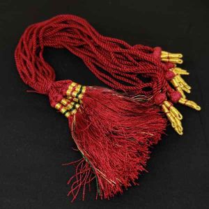 Silk Thread Back Rope, Adjustable, Maroon