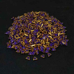Kundan Stones, 5mm, Triangle, Pack Of 10 Gms, Purple