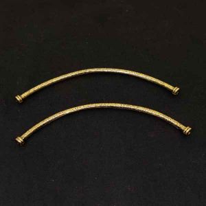 Antique Gold Tubes - One Pair