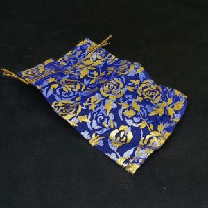 Jewellery Pouches, Organza, Drawstring, (4x5) Royal Blue, Pack Of 50 Pcs