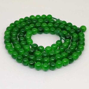 8mm, Glass Beads, Round, Green