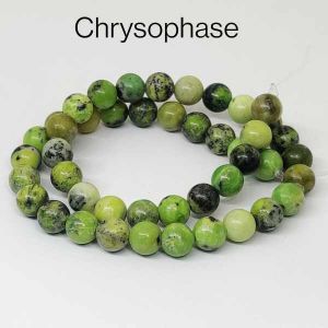 Natural Gemstone Beads, 8mm, Round, Chrysophase