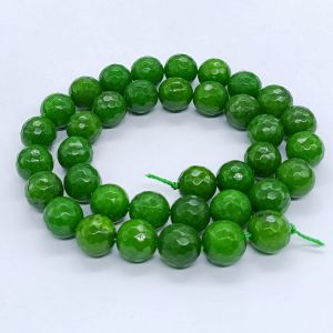 Natural Agate Beads, Faceted, 10mm, Dark Green