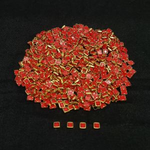 Kundan stones, 4x4mm, Sqaure