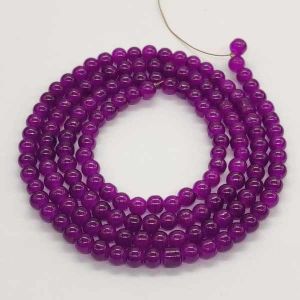Glass Beads, 6mm, Round, Purple