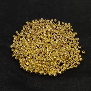 Antique Gold Spacer Beads, 3mm, Pack Of 25 Gms