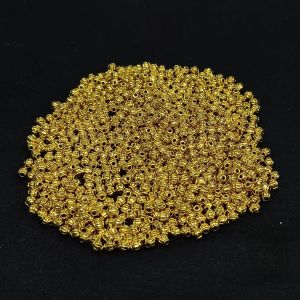 Antique Gold Spacer Beads, Pumpkin, 4mm, Pack Of 25 Gms