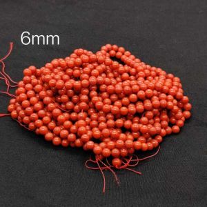 Taiwan Coral Beads, 6mm, Round, Orange