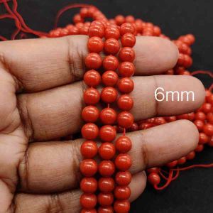 Taiwan Coral Beads, 6mm, Round, Red