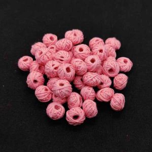 Cotton Thread Beads - Light Pink,Pack of 25 PCS