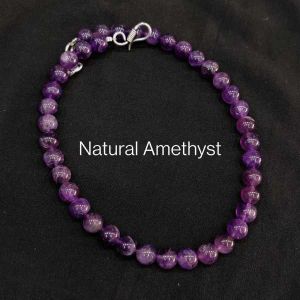 Natural Gemstone (Amethyst) Necklace , 18 inches