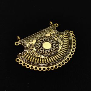 Antique Gold Metal Peacock Pendant