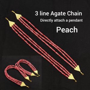 Agate chain, agate neckalce, DIY agte chain, ready to attach agate chain, 3 layer agate necklace, 3 layer agate chain