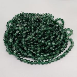 Onyx Beads, 8mm, Round, Dark Green Double Shade