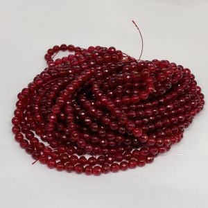 Natural Agate Beads, Faceted, 8mm, Pinkish Maroon