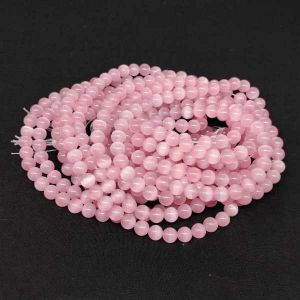 Cats Eye Bead(Monolisa Bead) 8mm, round, Light Pink