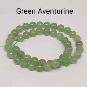 Natural Gemstone Beads, 8mm Round, Green Aventurine