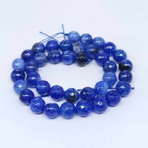 Onyx Stone Beads, 10mm, Round, Blue