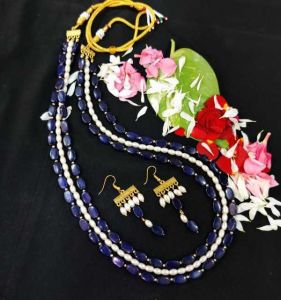 Glass Pearl And Glass Beads In 3 Layers