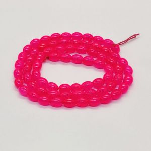 Oval Glass Beads, 8x11mm, Rani (Pink)