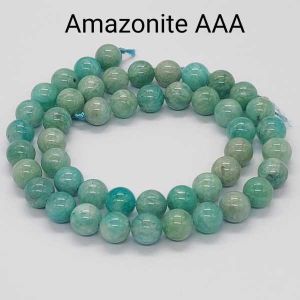 Natural Gemstone Beads, 8mm, Round, Amazonite AAA Quality