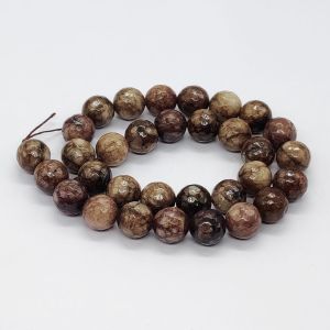 Natural Agate Beads, 12mm, Round, Dark Brown