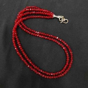 2 Layer Crystal Necklace, Red