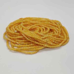Glass Beads, 4mm, Round, Light Peach, double shade