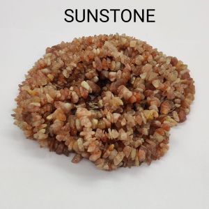 Natural Gemstone Chips, (Sunstone), 30" Inches