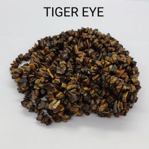 Natural Gemstone Chips, (Tiger Eye), 30" Inches