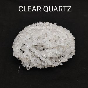 Natural Gemstone Chips, (Clear Quartz), 30" Inches